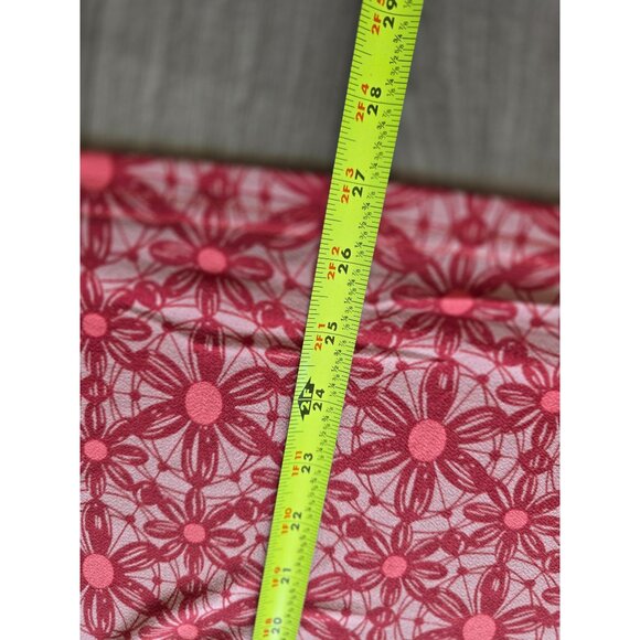 Bob Mackie Wearable Art Floral Pattern Red & Pink Long Sleeve Top Size 1X - Picture 6 of 8